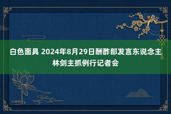 白色面具 2024年8月29日酬酢部发言东说念主林剑主抓例行记者会